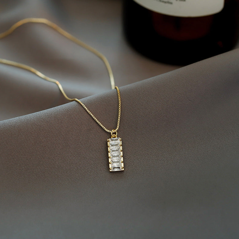 "Caléon" Stacked Crystal Necklace