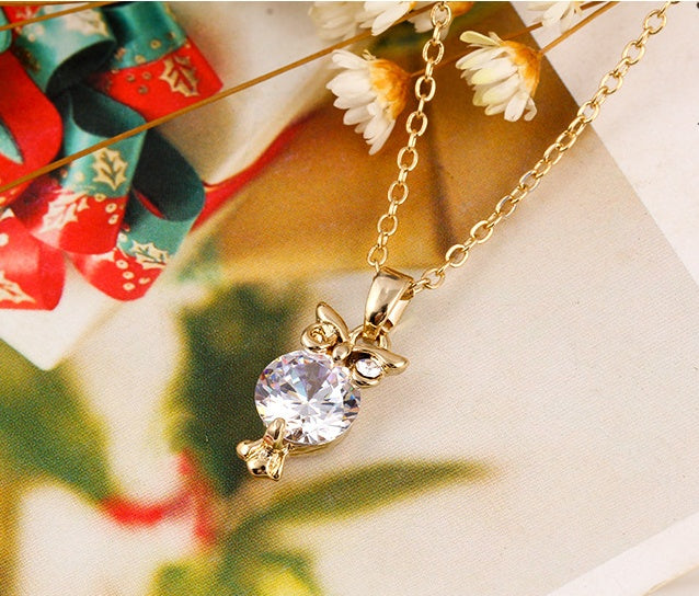 "Velune" Owl Charm Necklace
