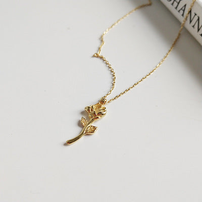 "Sorine" Golden Rose Necklace