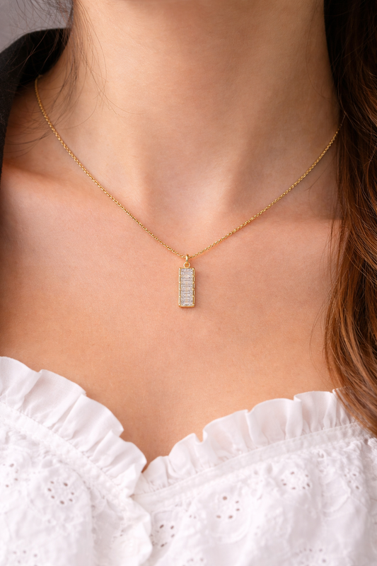 "Caléon" Stacked Crystal Necklace