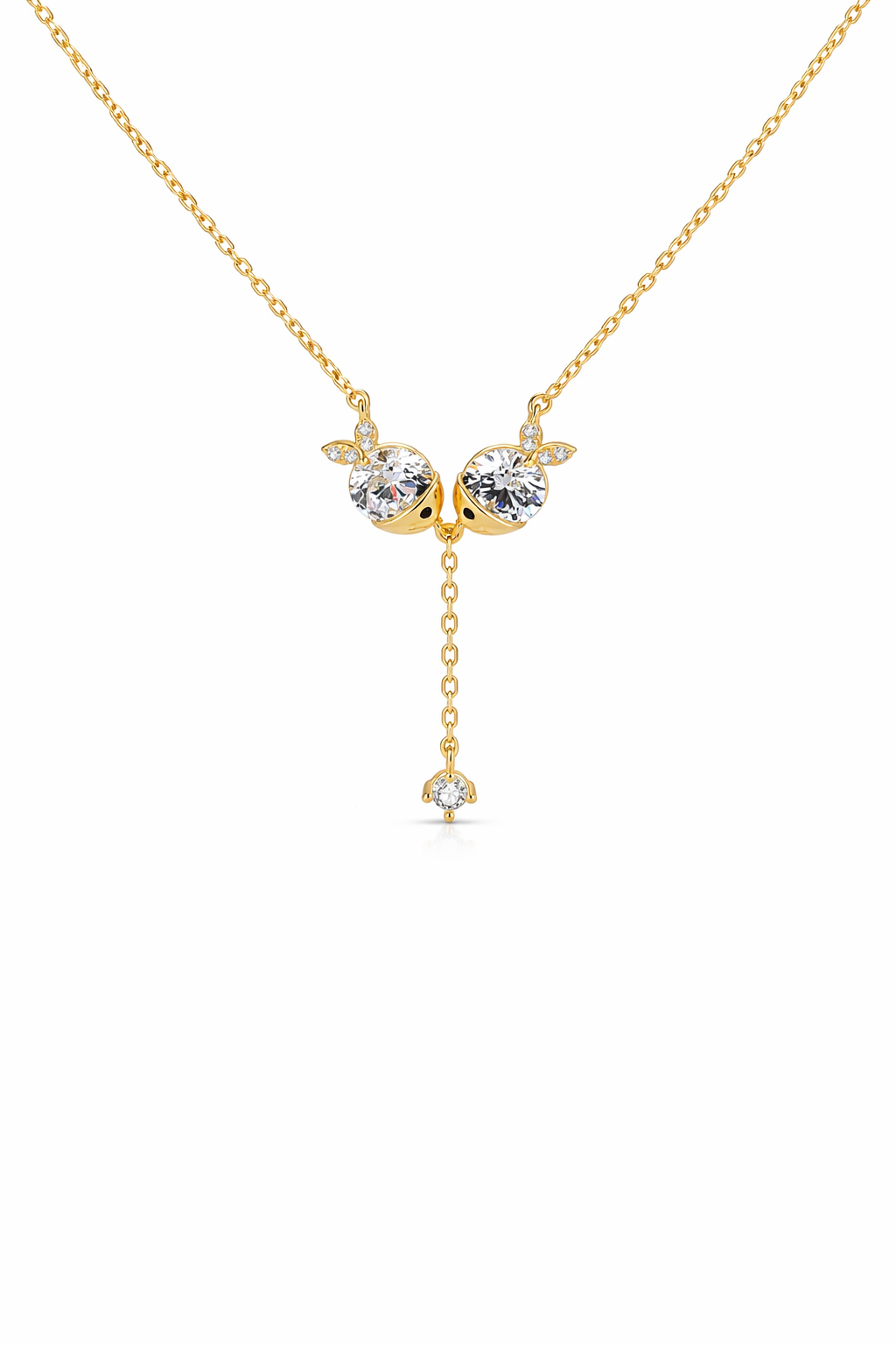 "Soléa" Twin Drop Necklace