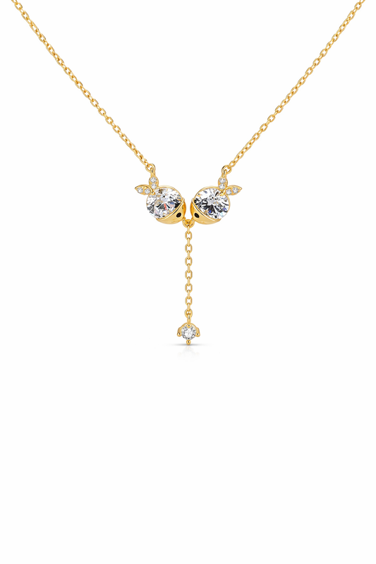 "Soléa" Twin Drop Necklace