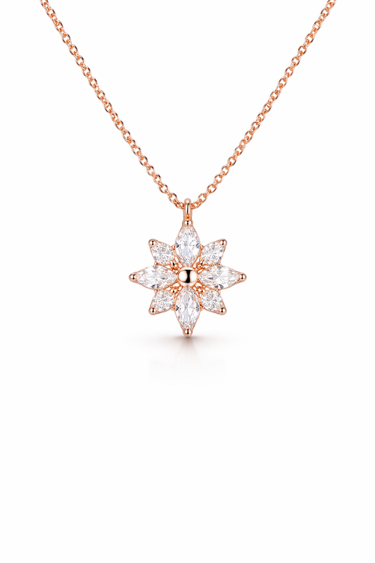 "Virelle" Crystal Flower Necklace