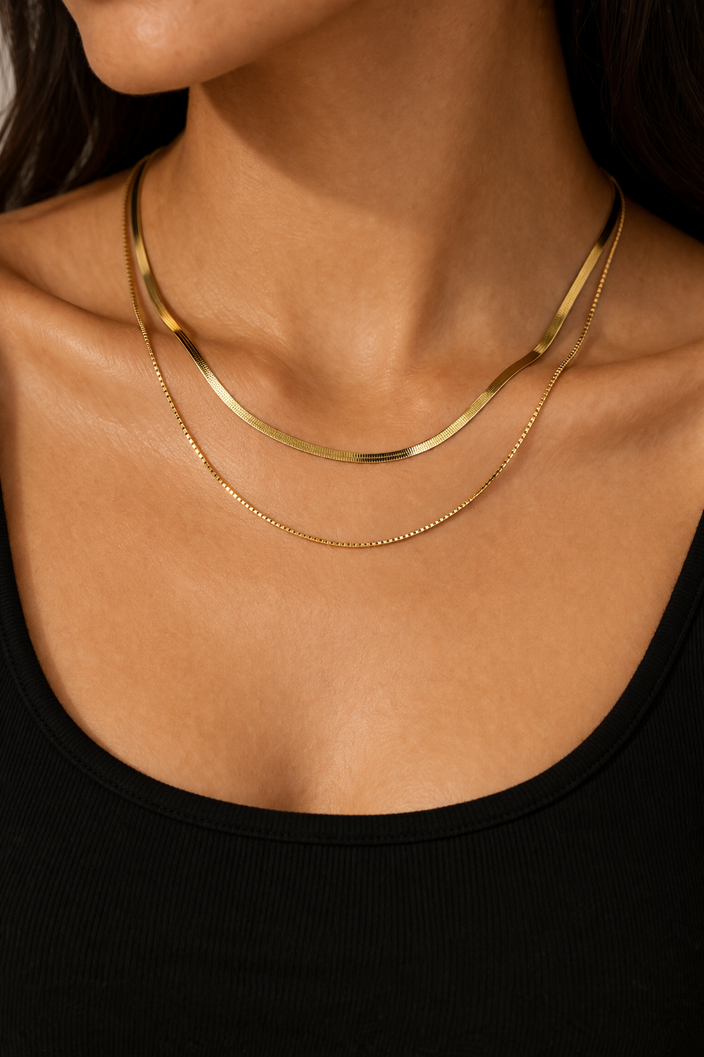 "Zéna" Double Chain Necklace