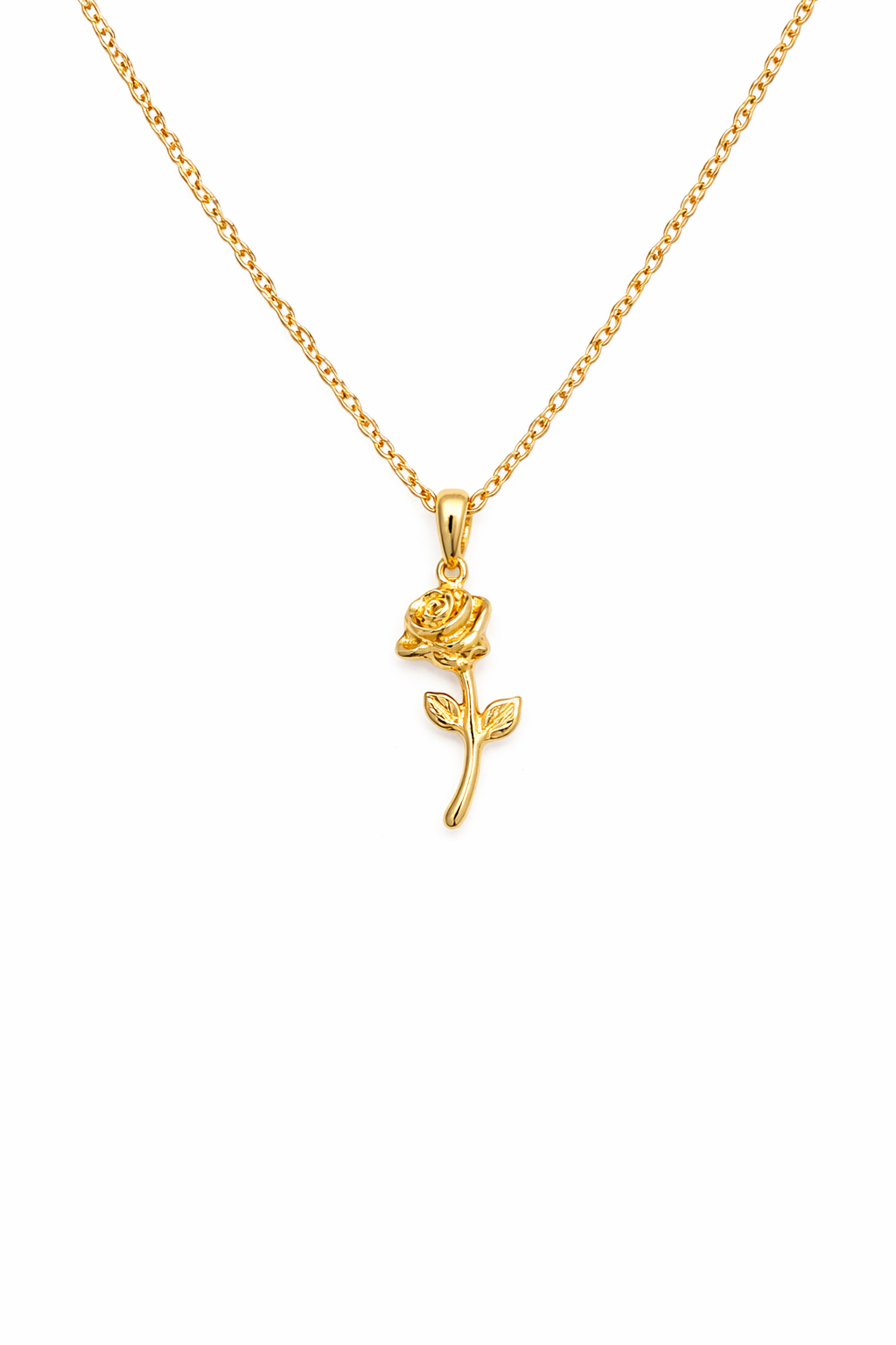 "Sorine" Golden Rose Necklace